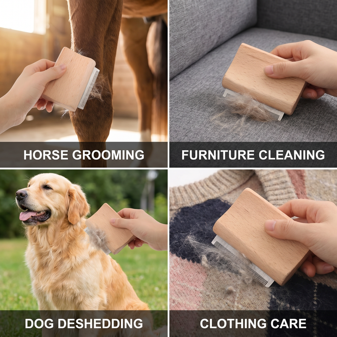 2-in-1 Pet Grooming &amp; Hair Removal Comb for Fur, Furniture &amp; Fabrics