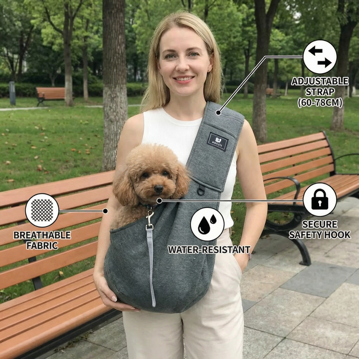 Portable Dog Shoulder Backpack – Breathable, Water-Resistant &amp; Secure