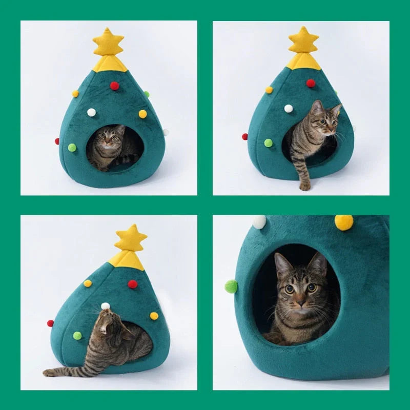 Cat Bed Christmas Tree – CozyTree Haven