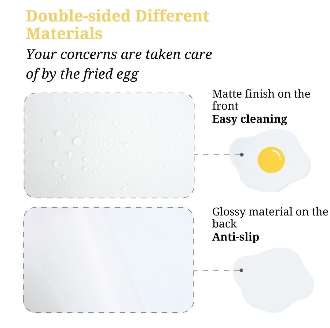 PurLab Fried Egg Silicone Spill Proof Pet Food Mat
