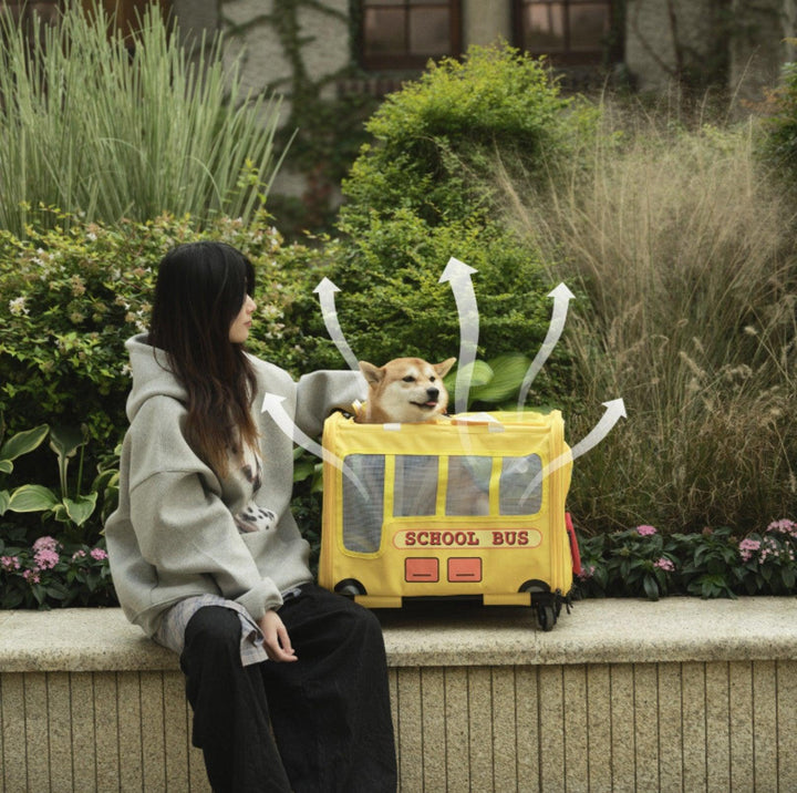 PurLab Multifunctional School Bus Pet Travel Carrier Cat Carrier