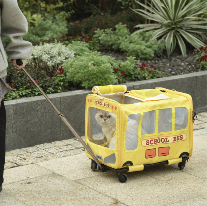 PurLab Multifunctional School Bus Pet Travel Carrier Cat Carrier