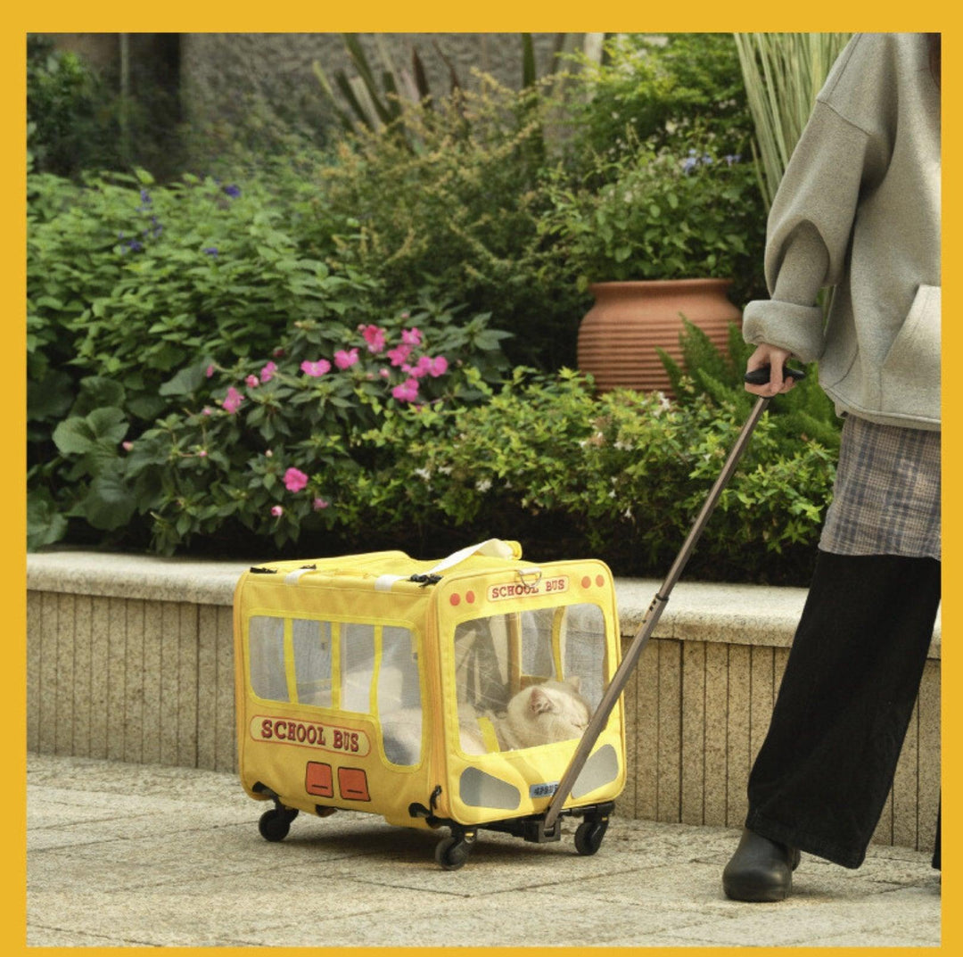 PurLab Multifunctional School Bus Pet Travel Carrier Cat Carrier