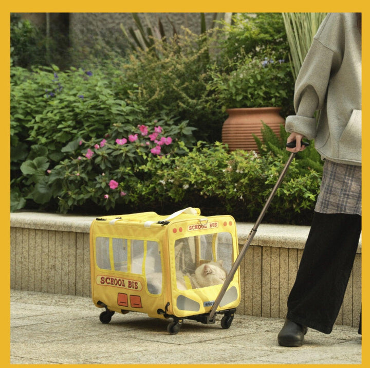 PurLab Multifunctional School Bus Pet Travel Carrier Cat Carrier