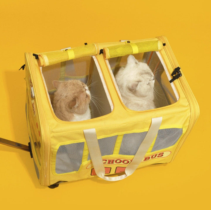 PurLab Multifunctional School Bus Pet Travel Carrier Cat Carrier