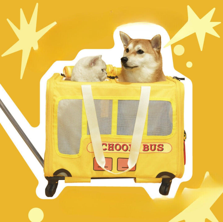 PurLab Multifunctional School Bus Pet Travel Carrier Cat Carrier