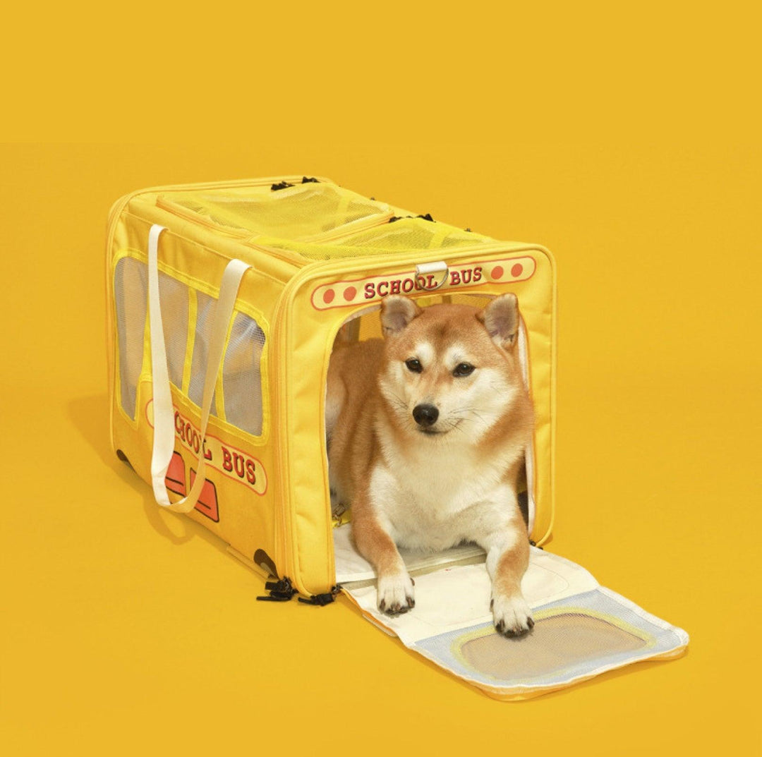PurLab Multifunctional School Bus Pet Travel Carrier Cat Carrier