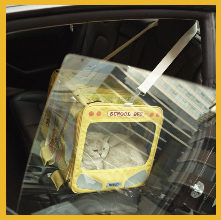PurLab Multifunctional School Bus Pet Travel Carrier Cat Carrier