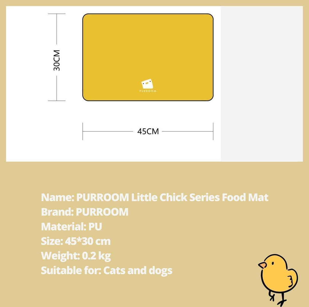 PURROOM Little Chicken Series - Anti-Slip Pet Food Mat