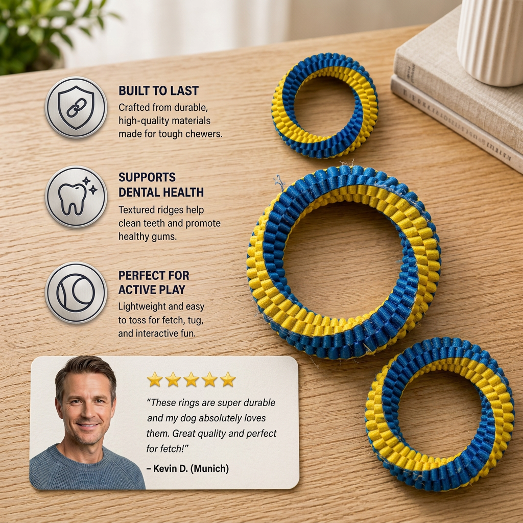 Durable Woven Ring Tug &amp; Chew Toy for Dogs