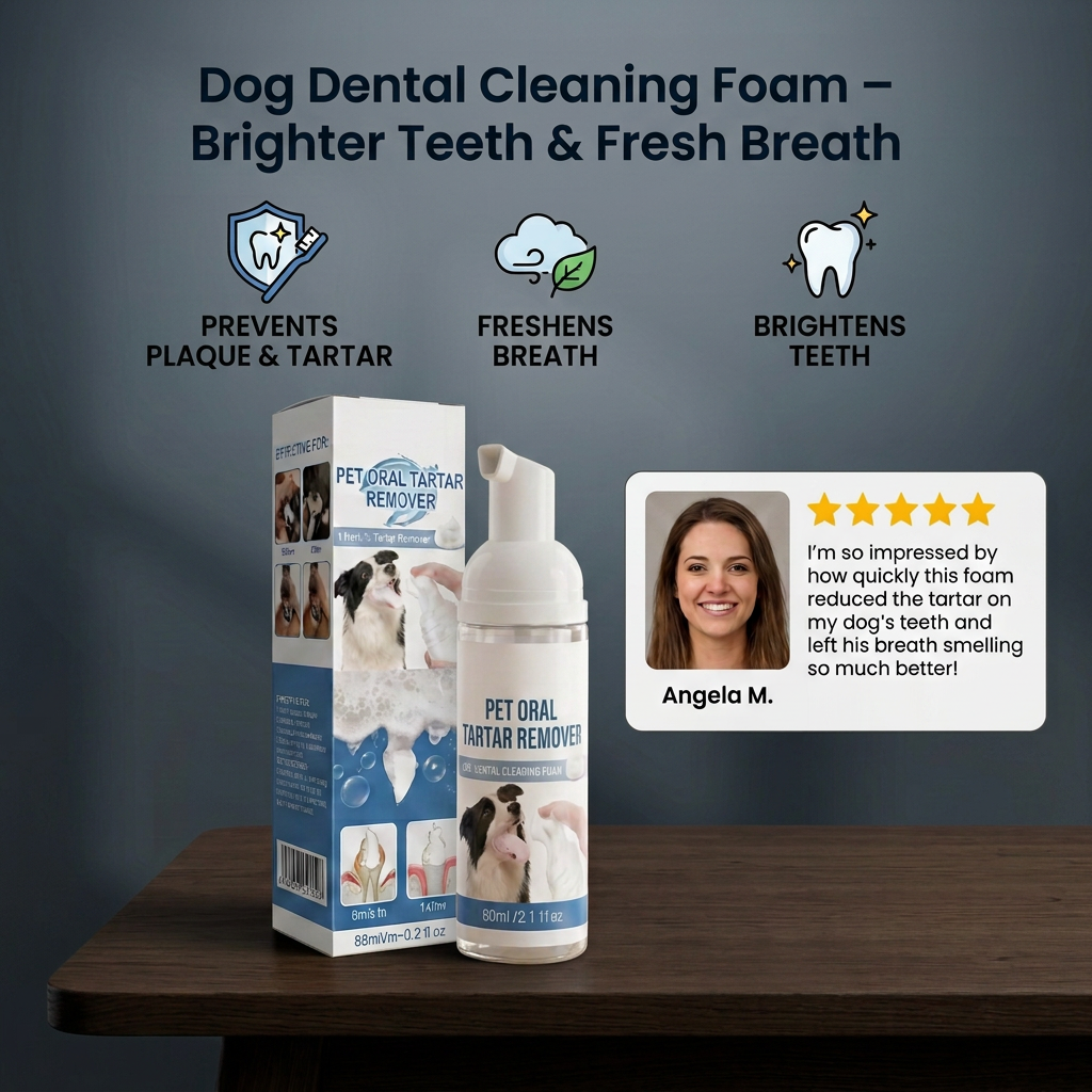 Dog Dental Cleaning Foam – Brighter Teeth &amp; Fresh Breath
