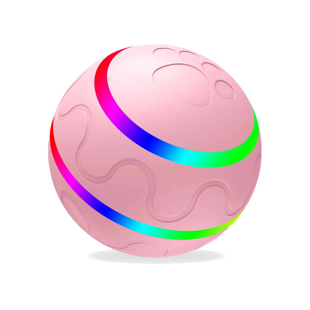 Robust and durable self-rolling dog toy ball