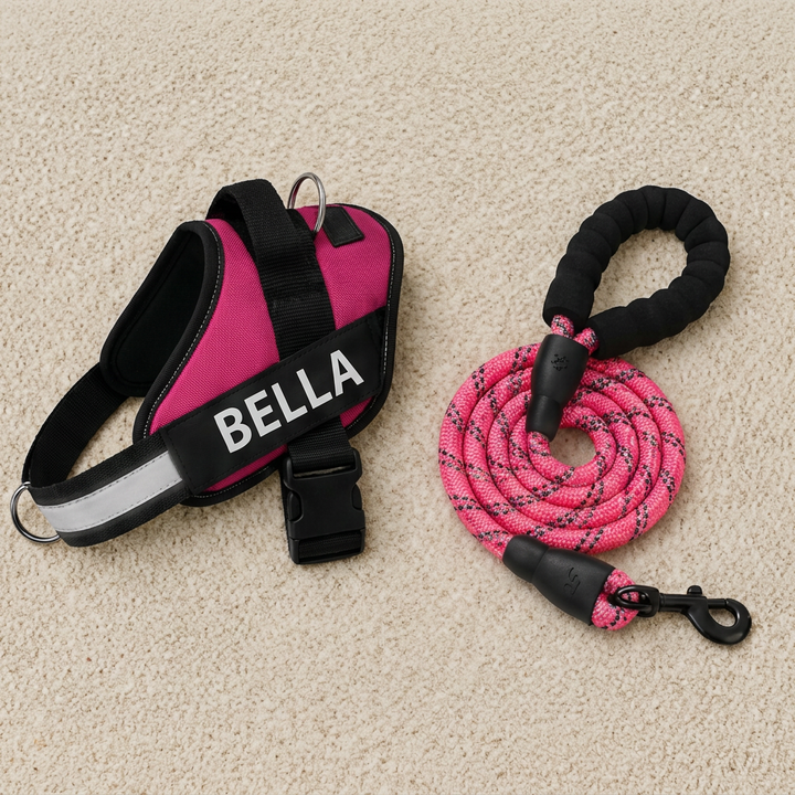 Personalized No-Pull Dog Harness with Front D-Ring – Designed for Neck &amp; Shoulder Relief