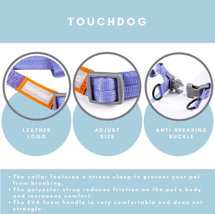 Touchdog Macaroon Colour Scheme Pet Leash Set (Leash + Collar)