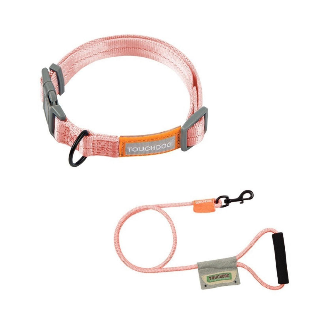 Touchdog Macaroon Colour Scheme Pet Leash Set (Leash + Collar)