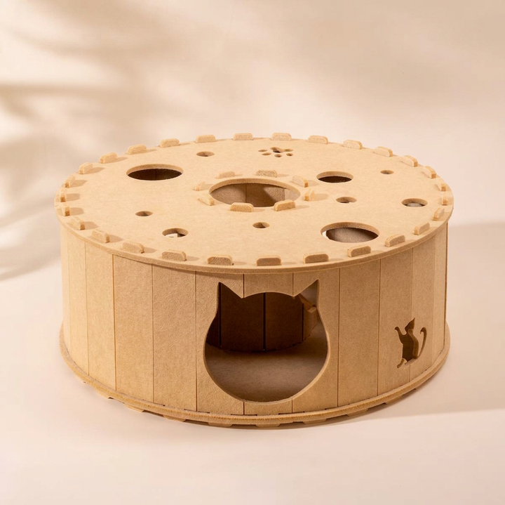 4-in-1 Foldable Cat Tunnel House – Interactive Hideaway, Scratcher &amp; Play Bed