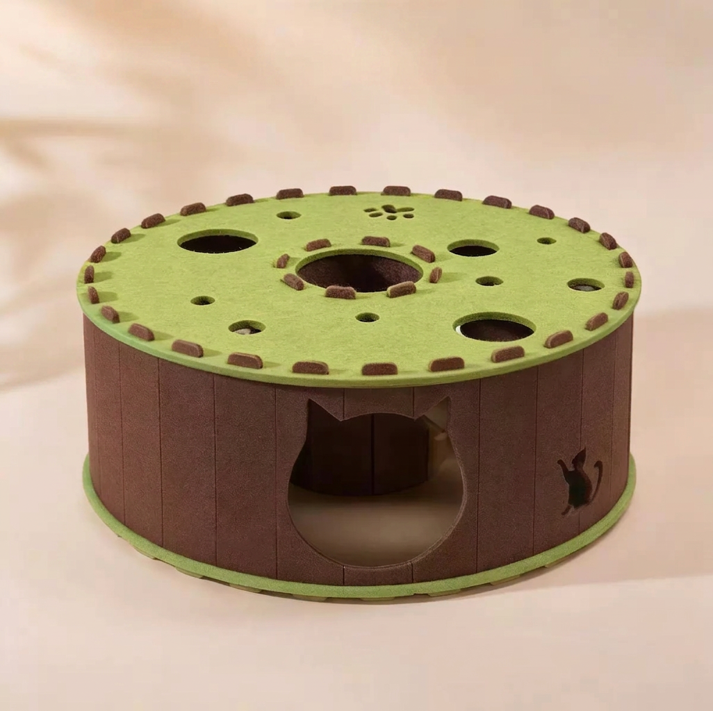 4-in-1 Foldable Cat Tunnel House – Interactive Hideaway, Scratcher &amp; Play Bed