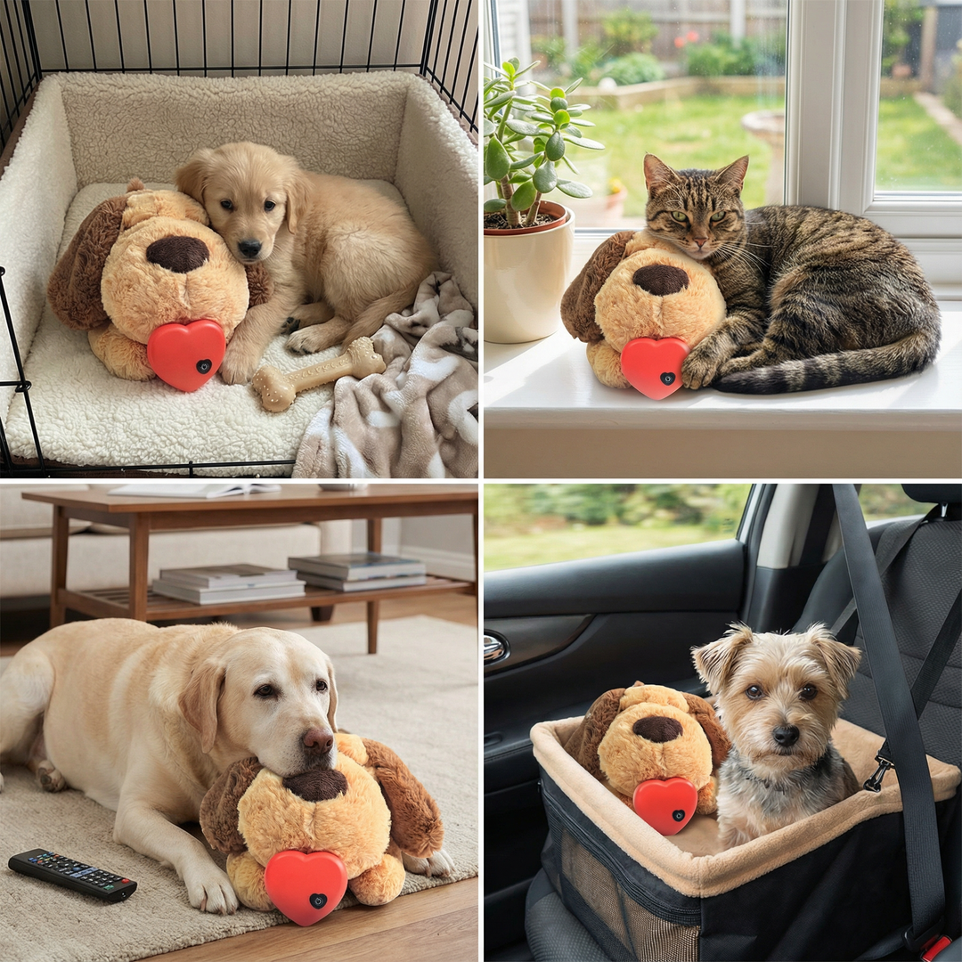 Calming Heartbeat Comfort Plush for Pets – Anxiety &amp; Stress Relief