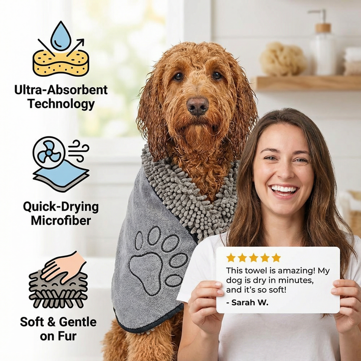 Ultra-Absorbent and Drying Microfibre Pet Towel