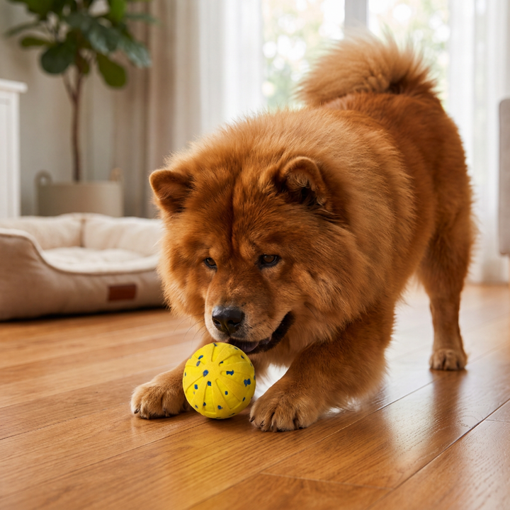 Interactive Rechargeable Dog Ball – Smart Rolling &amp; Dental Chew Toy